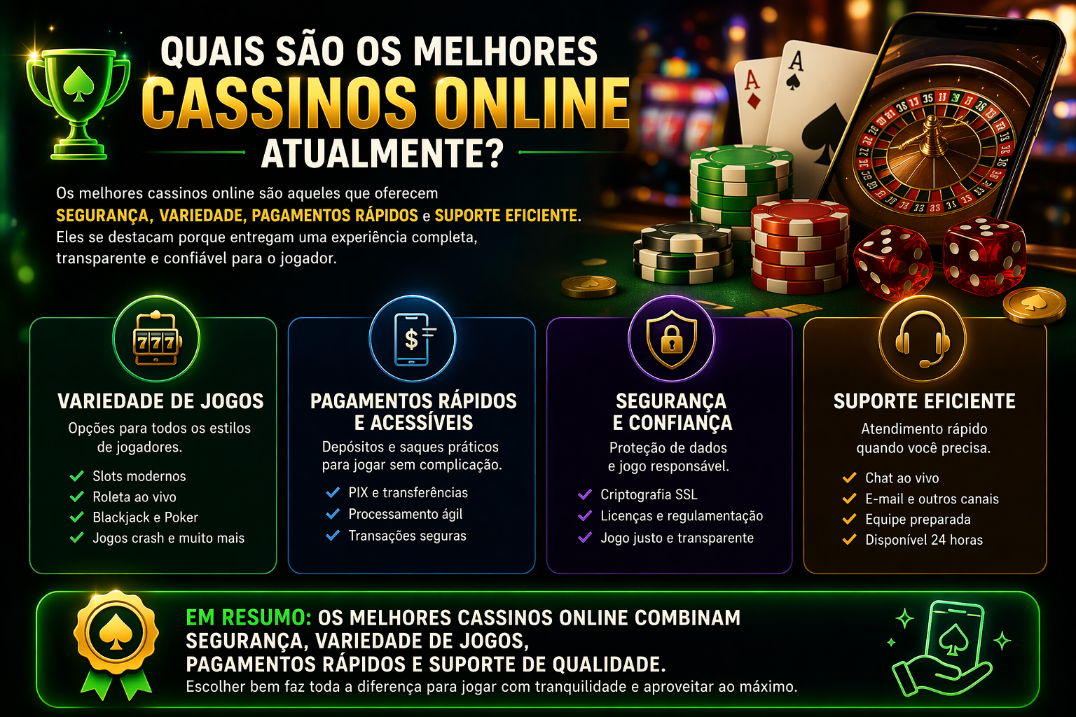 Como avaliamos os melhores cassinos online